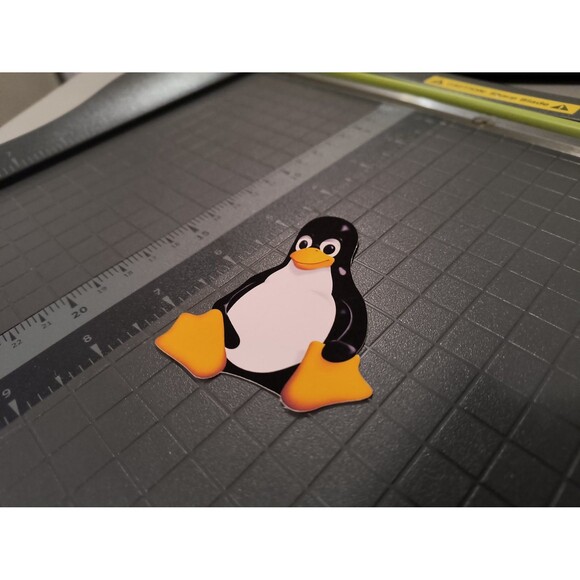 Tux Linux Penguin Computer Die Cut Sticker (Pack of 2) - Picture 2 of 4